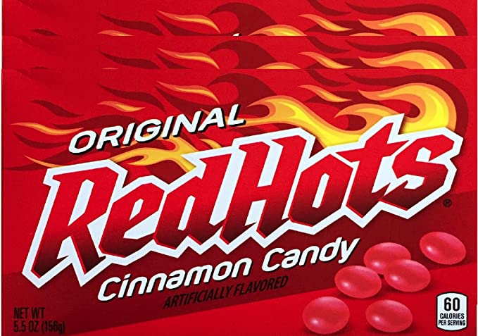  Original Red Hots Theater Box Cinnamon Candy Net WT 5.5 Oz (pack of 3)  - 738246385901