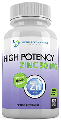 Zinc 50mg - Zinc Picolinate Immune Health Support Supplement 120 Veggie Capsules for Adults and Kids Vitamin Well-Absorbed High Potency Pure Zinc Supplements - 50mg Per Serving - 738246425188