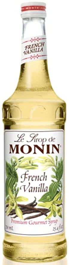 Monin - French Vanilla Syrup, Versatile Flavor, Natural Flavors, Great for Coffees, Cocktails, Shakes, and Kids Drinks, Vegan, Non-GMO (750 ml) - 738337884207
