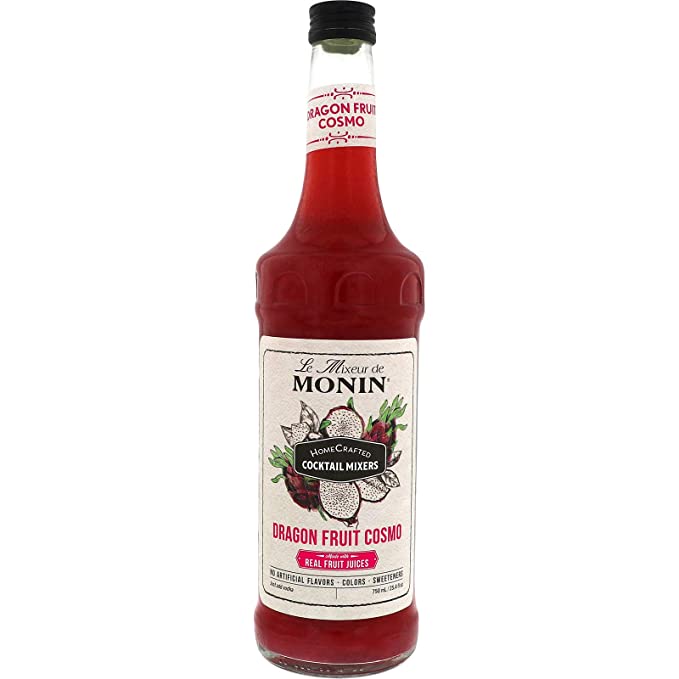  Monin - HomeCrafted Dragon Fruit Cosmo Cocktail Mix, Ready-to-Use Drink Mixer, Strawberry & Pear Blend, Made with Natural Flavors & Real Fruit Juice, DIY Cocktails, Just Add Vodka (750 ml)  - 738337891977