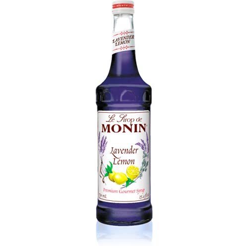  Monin - Lavender Lemon Syrup, Soothing Lavender & Citrus Flavored Syrup, Coffee Syrup, Natural Flavor Drink Mix, Simple Syrup for Coffee, Cocktails, Soda, & More, Gluten-Free, Clean Label (750 ml)  - 738337892479