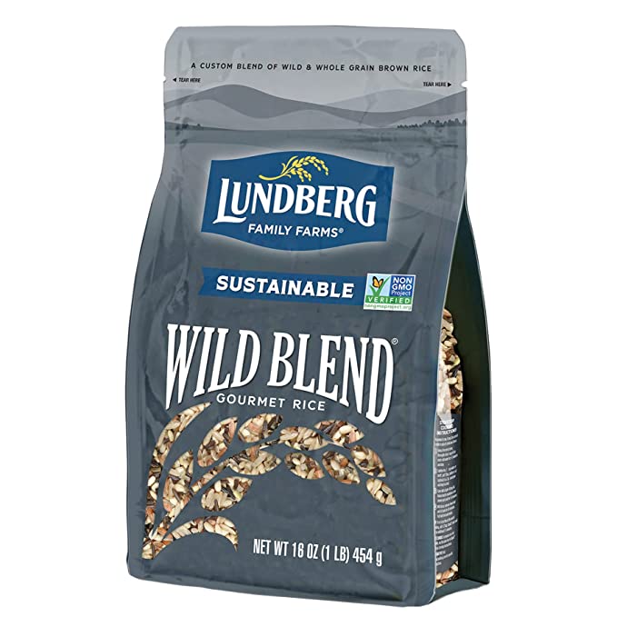 Lundberg Family Farms - Wild Blend Rice, Pantry Staple, Great for Cooking, Versatile, Rich Color, Full-Bodied Flavor, Whole Grain, Non-GMO, Gluten-Free, Vegan, Kosher (16 oz) - 738759920767