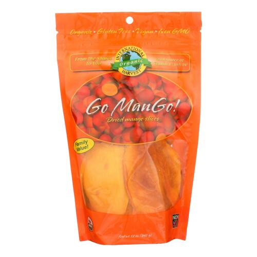 International Harvest Go Mango! Dried Mango Slices - Case Of 6 - 12 Oz - 739446401019