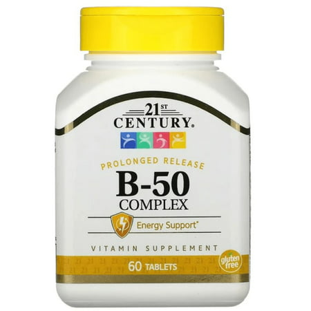 21st Century Prolonged Release Vitamin B-50 Complex Tablet 60ct - 740985222515