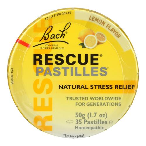Bach Rescue Remedy Pastilles - Lemon - 50 Grm - Case Of 12 - 0741273015727