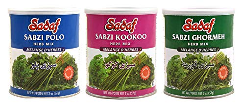  Sadaf Sabzi Polo / Ghormeh / Kookoo - Dried Herbs Mix SDF 2 oz. ( Pack of 3 )  - 741587329268