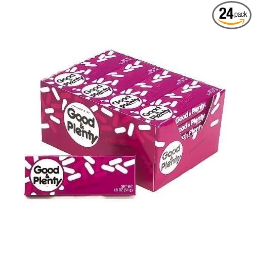  Good & Plenty, 1.8-Ounce Boxes (Pack of 24)  - 741655203070