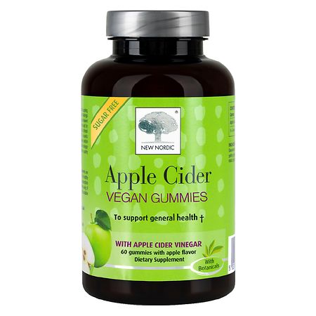 New Nordic Apple Cider Gummies | Vegan Chewable ACV Wellness Supplement | No Vinegar Taste | Contains Mother Strain | 60 Count (Pack of 1) (B07RXWX7CF) - 741805000733