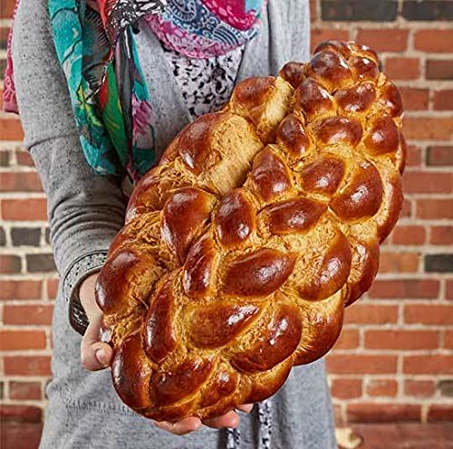  Kosher Challah Bread by Challah and Co. – Extra Large 5 Pound Braided Ceremonial Challah for Special Occasions, Celebrations and Holidays  - 742186342139