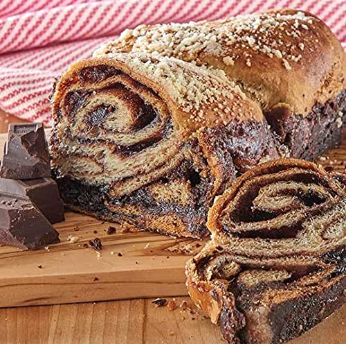  Kosher Chocolate Babka Bread by Challah and Co. – Dairy-Free, Nut-Free Traditional Babka Cake – For Dessert, Snack or Celebration Cake (2 Chocolate Babka Loaves)  - 742186342177