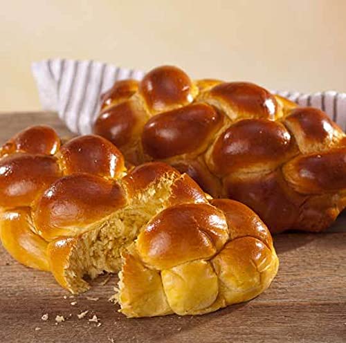 Kosher Challah Bread by Challah and Co. – Traditional Braided Challah for Shabbat & Holidays – 2 Long Braided Challah Loaves (Pack of 2)  - 742186342214