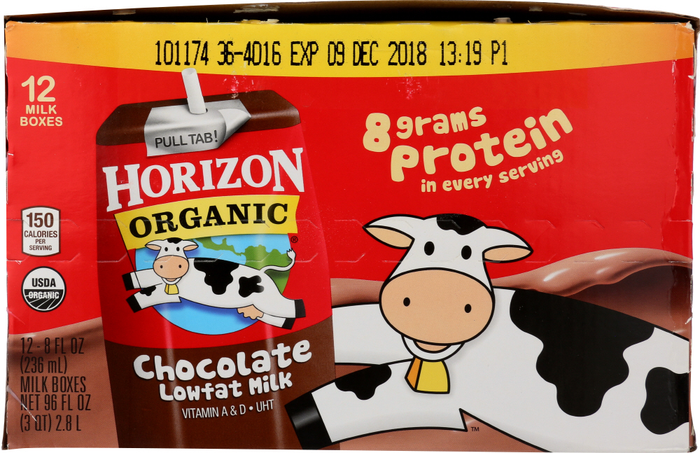 HORIZON: Milk Reduced Fat Chocolate 12 8 Oz Containers, 96 oz - 0742365002700
