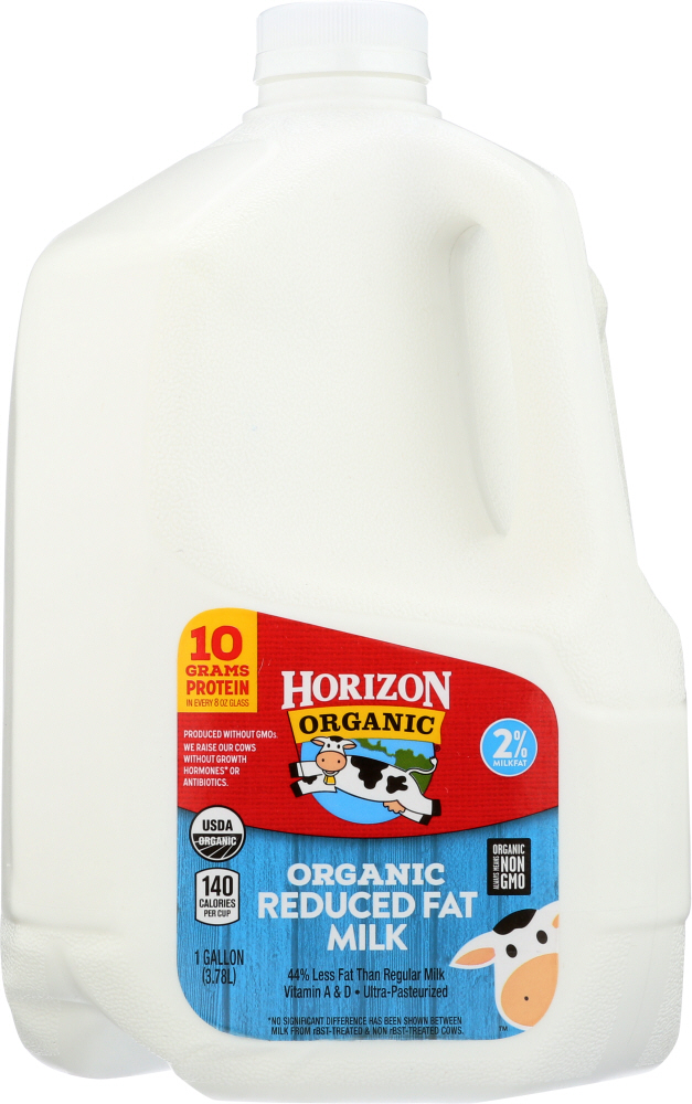 HORIZON: Organic Reduced 2% Fat Milk, 128 oz - 0742365006784