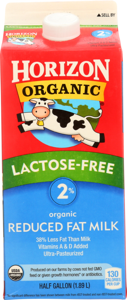 HORIZON: Organic Lactose-Free 2% Reduced Fat Milk, 64 Oz - 0742365264023