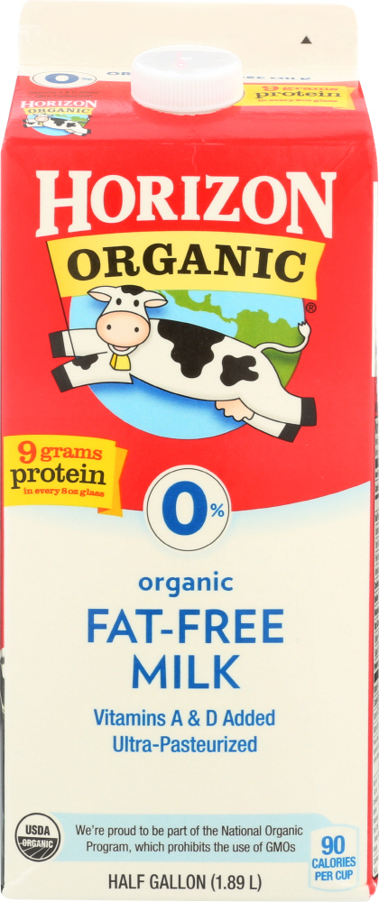 HORIZON: Organic Fat-Free Milk, 64 oz - 0742365264559