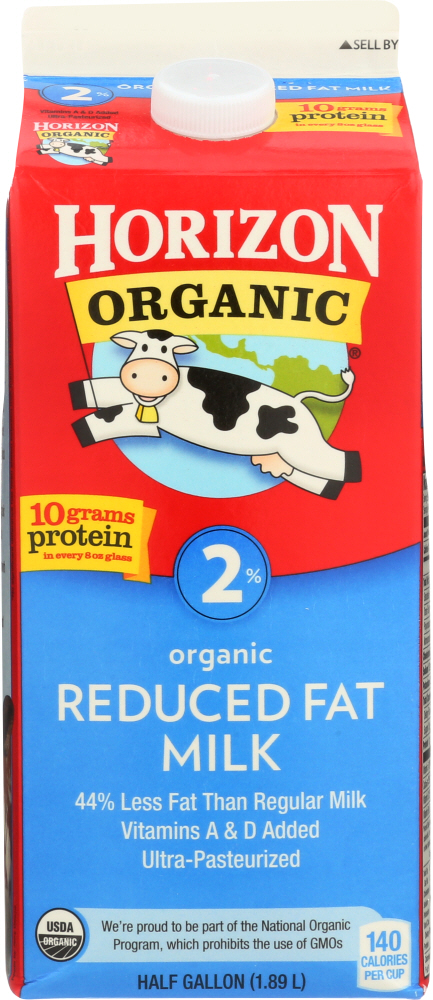 HORIZON: Organic 2% Reduced Fat Milk, 64 oz - 0742365264757