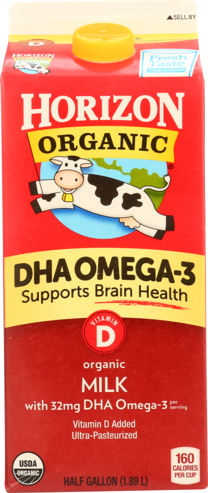 HORIZON: Organic Whole Milk with DHA Omega-3, 64 oz - 0742365264979