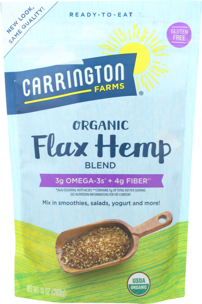 Carrington Farms Organic Flax-hemp Blend - Ready To Eat - Case Of 6 - 10 Oz - 742392758120