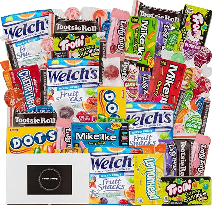  Assorted Candy Party Mix, (60 Count Plus) Fresh, Delicious and Individually Wrapped, Fathers Day Candies including Ferrara Pan, Tootsie Roll, Welch's, and more, Bulk Assortment Variety Pack, Loot Bags, Pinatas, Candy Box, Sweet Gifting  - 742779993533