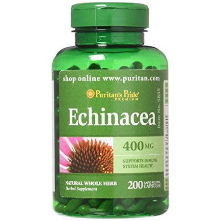 Echinacea 400 mg for Immune Health by Puritan's Pride to Support Immune System 200 Capsules - 743121563596