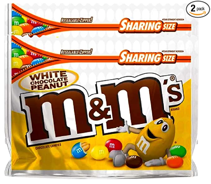  NEW M&M's White Chocolate Peanut Candies Limited edition- 9.6oz (2)  - 743183297408