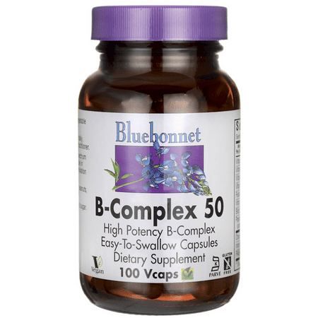 Bluebonnet Nutrition B-Complex 50 Vegetable Capsules 100 Ct - 743715004122