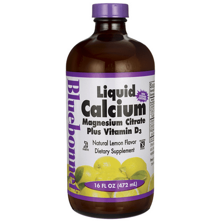 Bluebonnet Liquid Calcium Magnesium Citrate Lemon 16 FL Oz - 743715006881