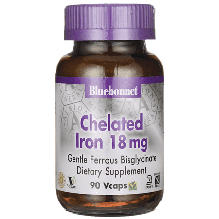 Bluebonnet Albion Chelated Iron 18 Mg 90 Ct - 743715007260
