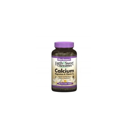 Bluebonnet Earth Sweet Chewables Calcium Magnesium & Vitamin D3 Vanilla 90 Ct - 743715007413