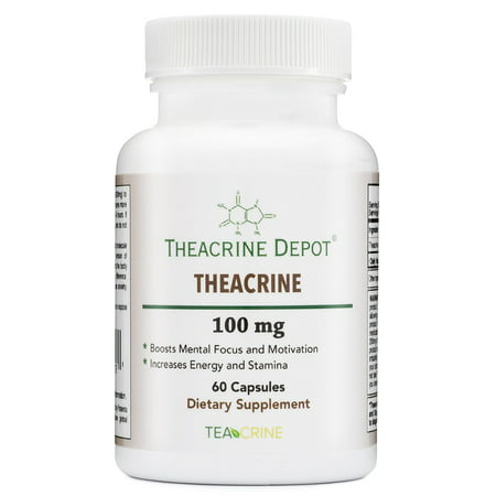 Theacrine (Teacrine) - Energy and Stamina Boosting Supplement - 100 Mg - 60 Capsules - 743724354379