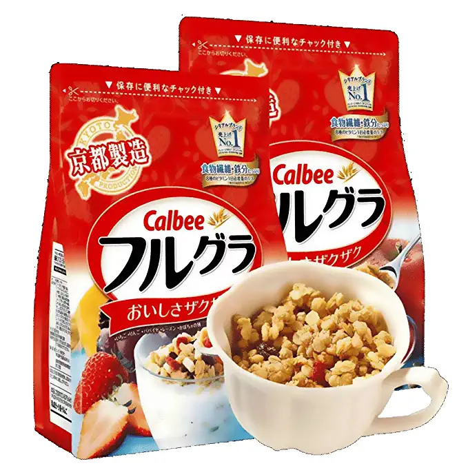  [Pack of 2] [Product of Japan] Calbee Furugura Fruit Granola (Strawberry, Apple, Papaya, Raisin, Pumpkin Seed) - 17 Oz - 744044409442