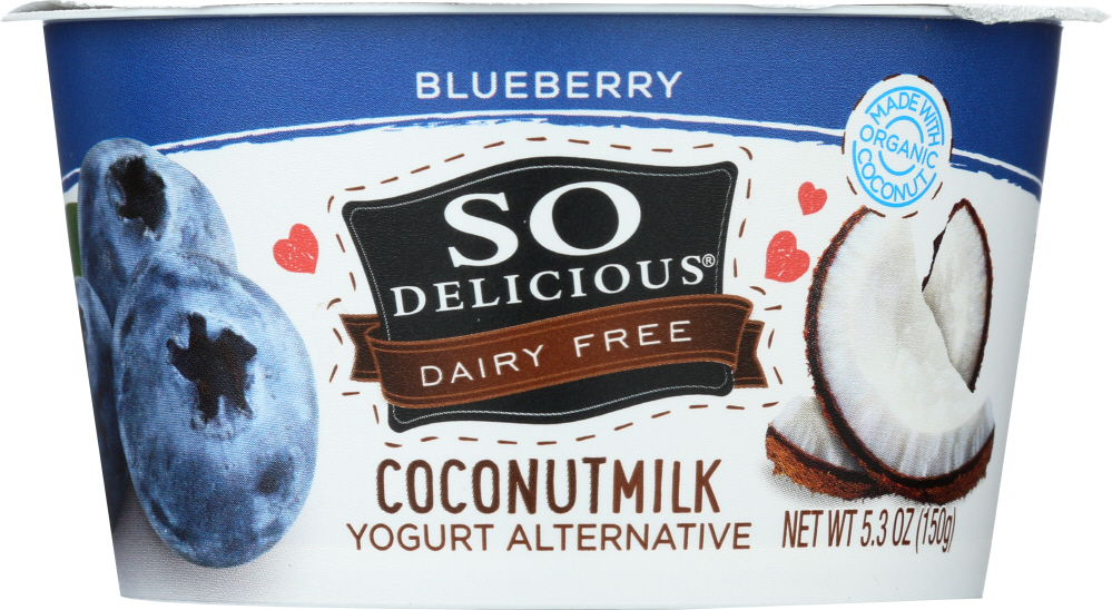 SO DELICIOUS: Blueberry Coconut Milk Yogurt Alternative, 5.3 oz - 0744473000104