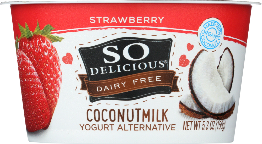 SO DELICIOUS: Coconutmilk Yogurt Alternative Strawberry, 5.30 oz - 0744473000128
