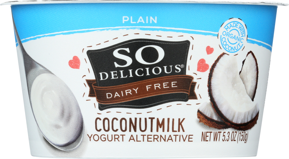 SO DELICIOUS: Plain Coconut Milk Yogurt Alternative, 5.3 oz - 0744473000142