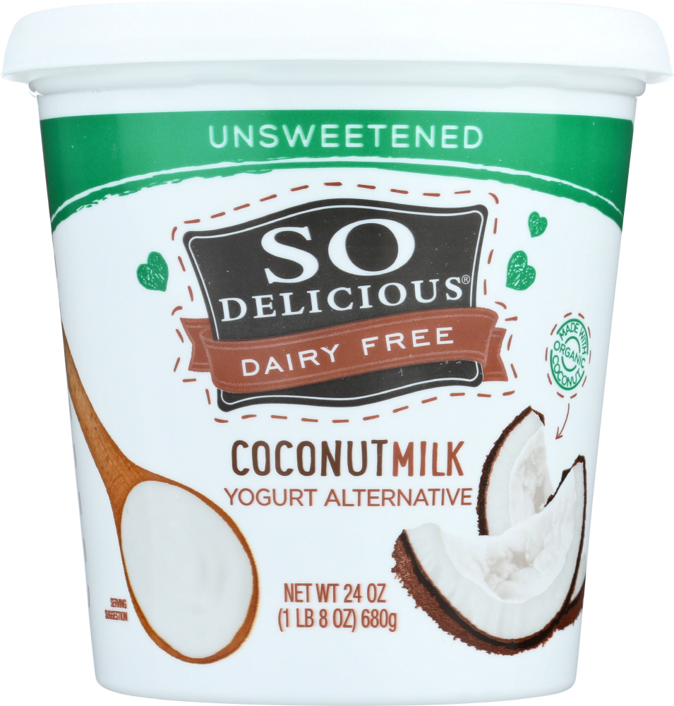 SO DELICIOUS: Yogurt Coconut Milk Plain Unsweetened, 24 oz - 0744473000340