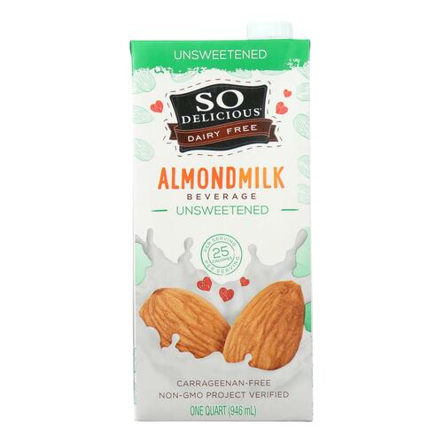 So Delicious Dairy Free Almond Milk Beverage -unsweetened - Case Of 6 - 32 Fl Oz - unsweetened