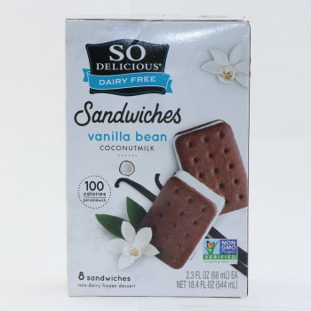 Coconutmilk non-dairy frozen dessert sandwiches - 0744473472116