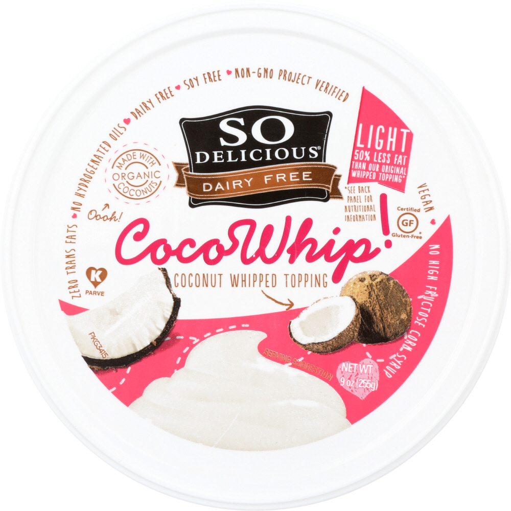 SO DELICIOUS: Coco Whip Coconut Whipped Topping Light, 9 oz - 0744473899999