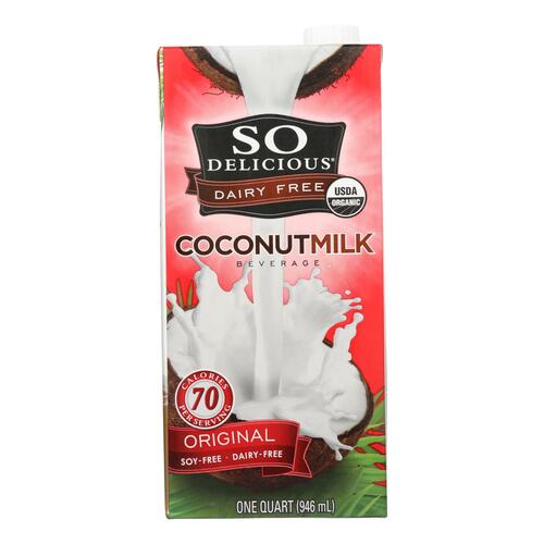 SO DELICIOUS: Organic Coconut Milk Dairy Free Original, 32 Oz - 0744473912315