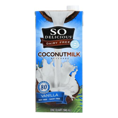 SO DELICIOUS: Coconut Milk Dairy Free Vanilla, 32 Oz - 0744473912346
