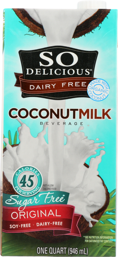 SO DELICIOUS: Coconut Milk Beverage Original Sugar Free, 32 Oz - 0744473912360