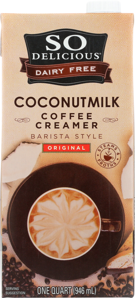 SO DELICIOUS: Dairy Free Barista Style Coconut Milk Creamer Original, 32 oz - 0744473941308