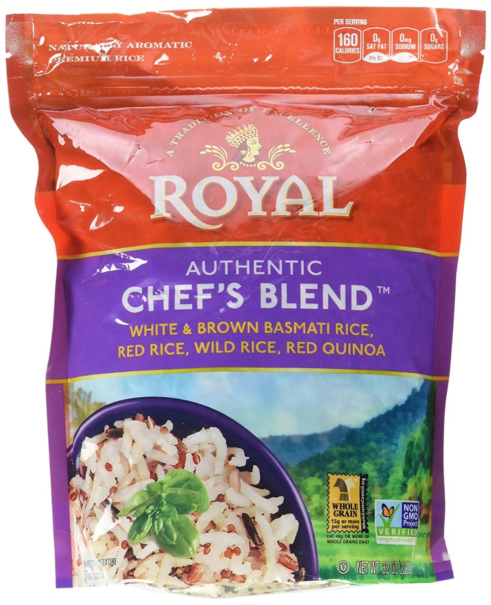 ROYAL: Chefs Blend White & Brown Basmati Rice Red Rice Wild Rice & Red Quinoa, 2 lb - 0745042002055