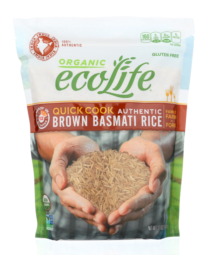 ECOLIFE: Organic Quick Cook Brown Basmati Rice, 32 oz - 0745042525059