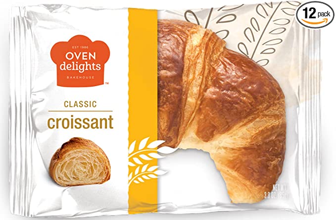  Oven Delights - Classic Croissant Buttery / yeasty that it will make your morning breakfast much more delicious - Bakehouse - 85g || 2.9oz (Pack of 12)  - 745557870309