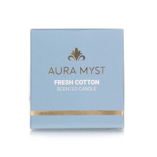 Aura Myst glass jar scented candle fresh cottonndle fresh cotton - Waitrose UAE & Partners - 745760630066