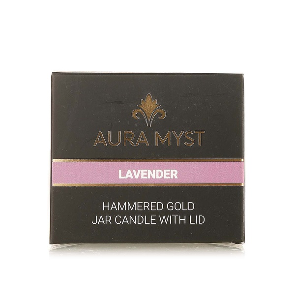 Aura Myst hammered gold jar candle lavender - Waitrose UAE & Partners - 745760630615