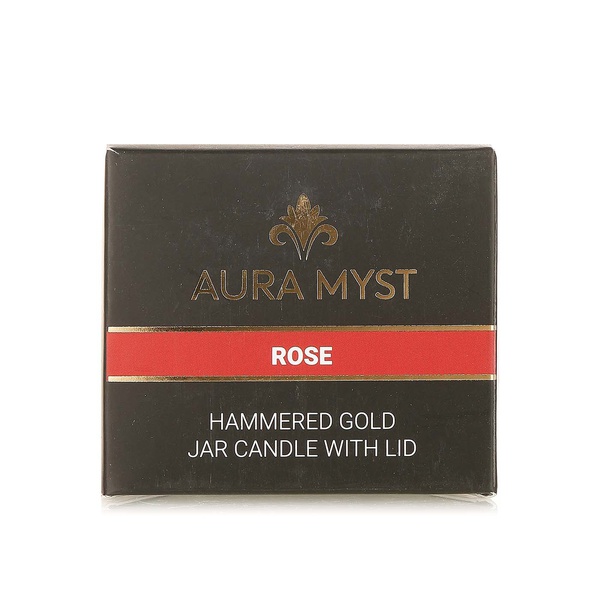 Aura Myst hammered gold jar candle rose - Waitrose UAE & Partners - 745760630660