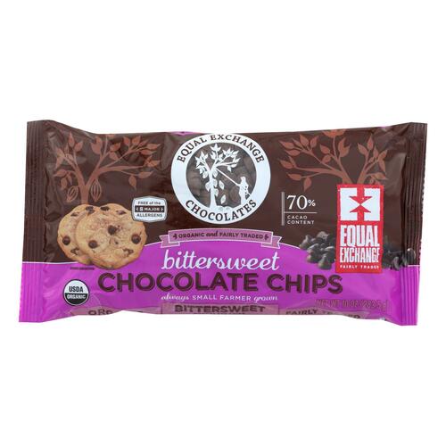 EQUAL EXCHANGE: Organic Bittersweet Chocolate Chips, 10 oz - 0745998903352