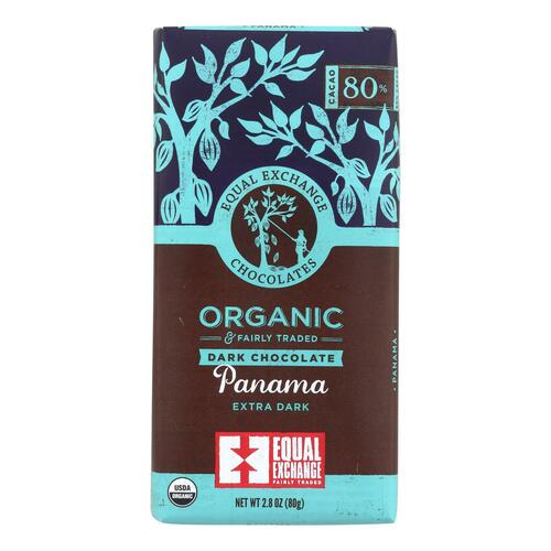 Equal Exchange Organic Dark Chocolate Bar - Panama Extra - Case Of 12 - 2.8 Oz. - panama